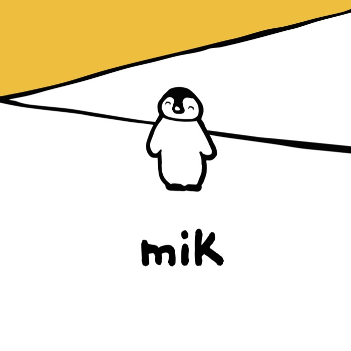 Geboortekaartje pinguïn vierkant - Mik